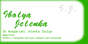 ibolya jelenka business card